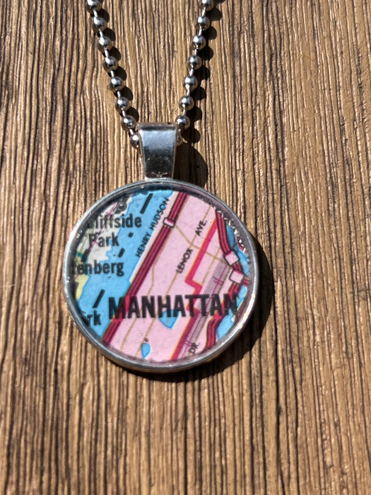 Map Necklace-Manhattan