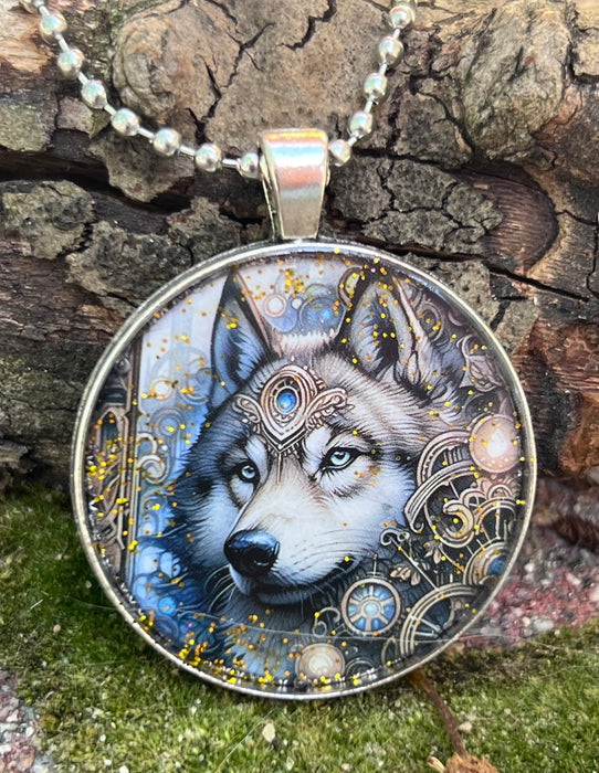 Blue Reverie Necklace-Wolf