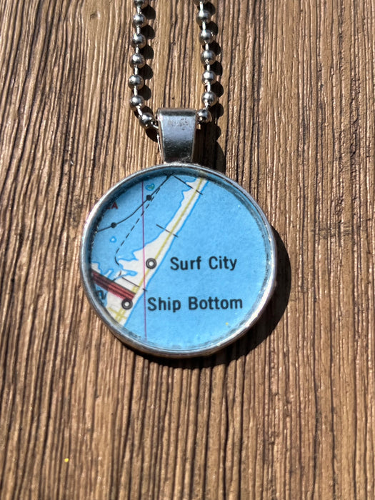 Map Necklace-Surf City