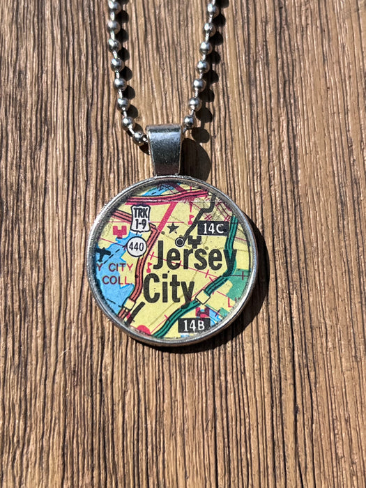 Map Necklace-Jersey City