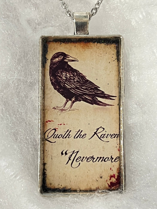 Dark Enchantment Domino Necklace-Quoth the Raven