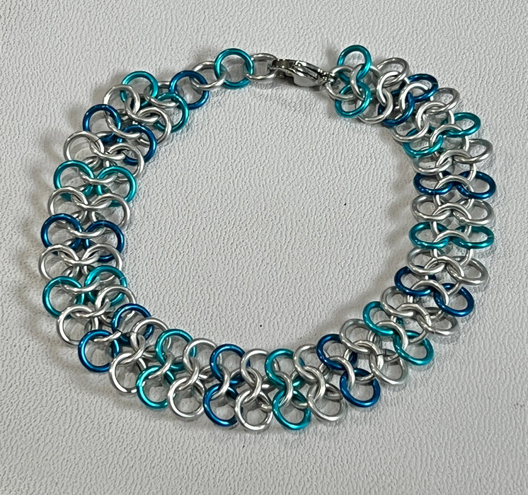 Icy Blues Chainmaille Bracelet