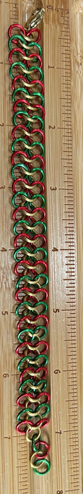 Holiday Colors Chainmaille Bracelet #1