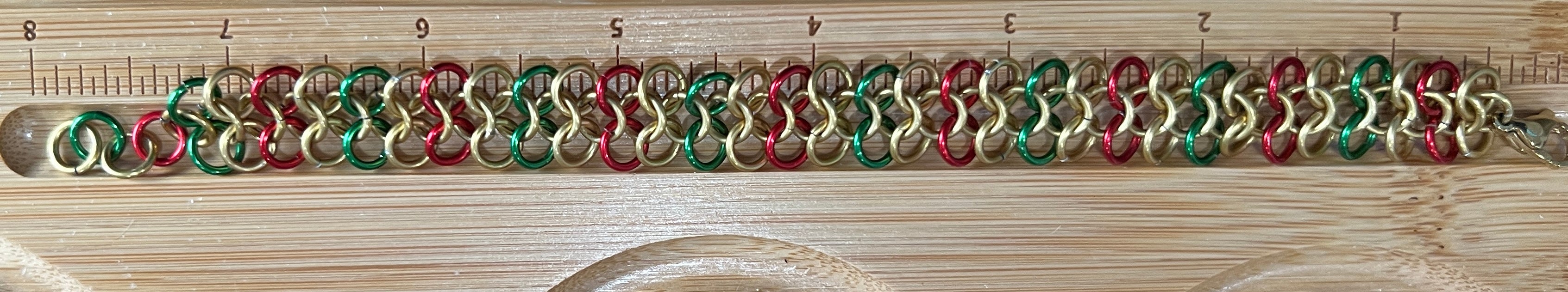 Holiday Colors Chainmaille Bracelet 003