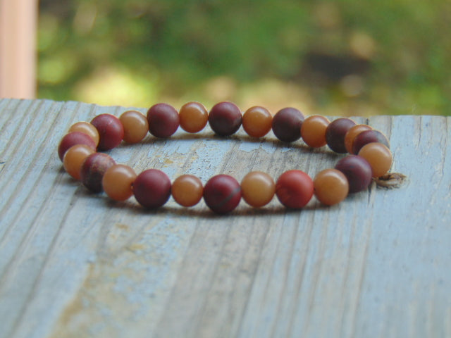 Autumn Hues Stretchy Natural Stone Bracelet