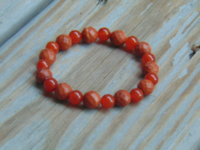 Autumn Fire Natural Stone Stretchy Bracelet