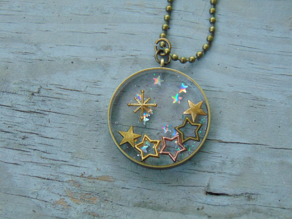 Enchanted Galaxy Twinkling Star Necklace