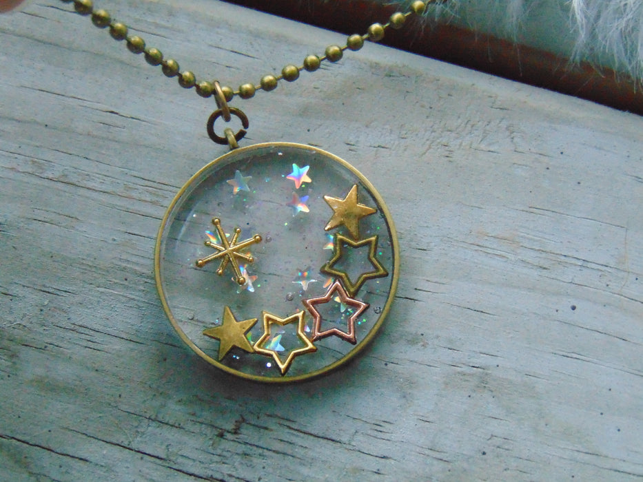 Enchanted Galaxy Twinkling Star Necklace