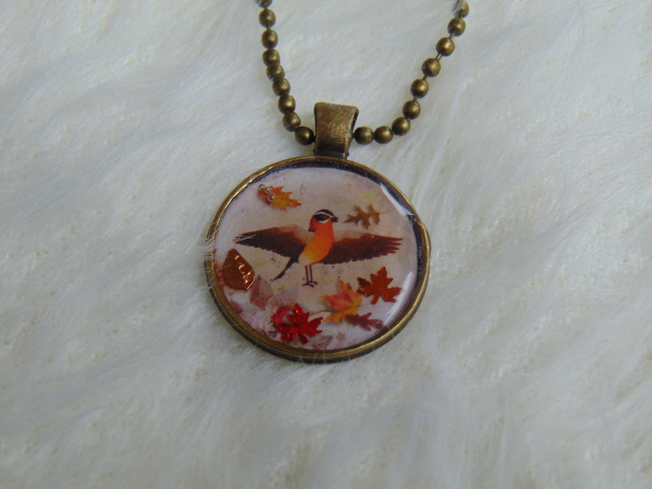 Enchanted Autumn Little Robin Necklace