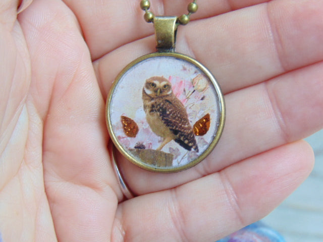 Enchanted Autumn Sweet Owl Necklace