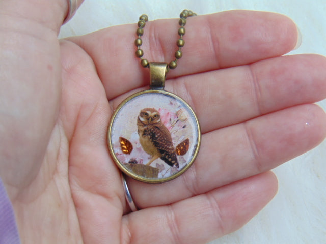 Enchanted Autumn Sweet Owl Necklace