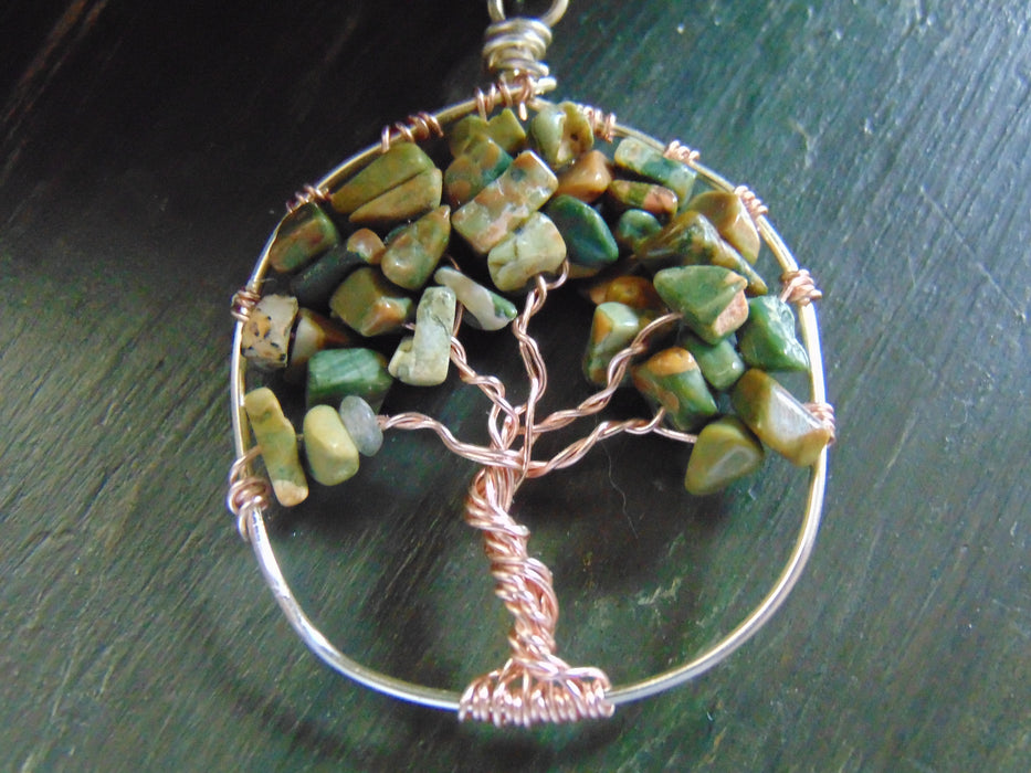 Gem Tree Green Agate Necklace