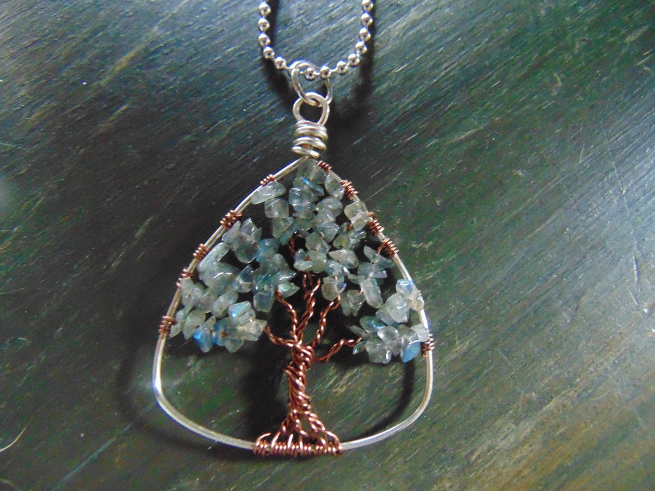 Gem Tree Labradorite Triangle Necklace