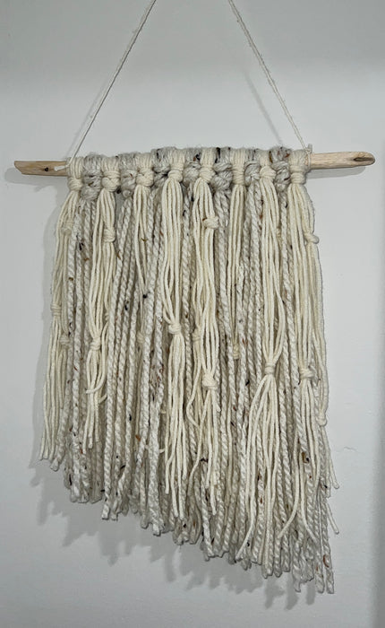 Ivory Asymmetrical Knotted Wall Hanging