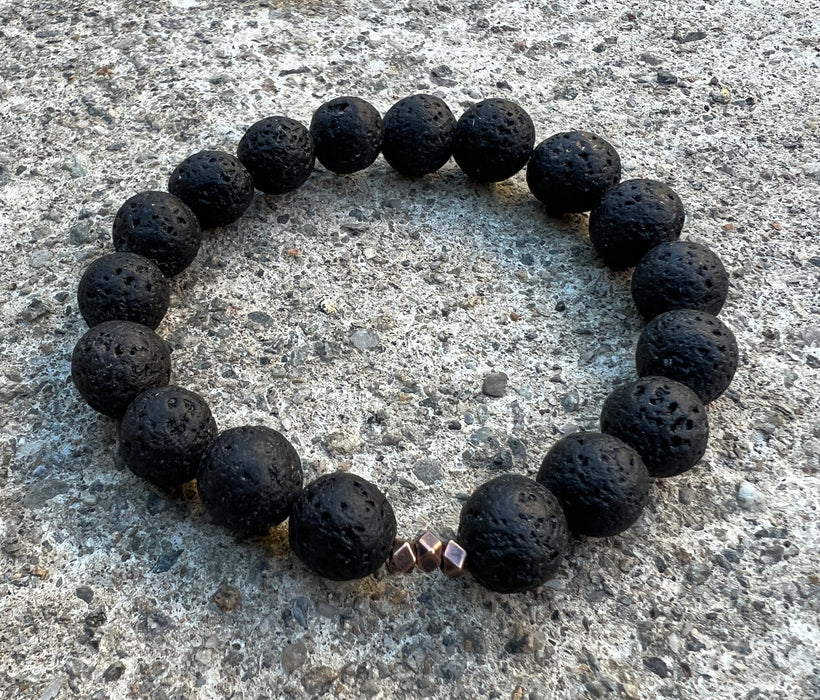 Lava and Copper Stretchy Bracelet