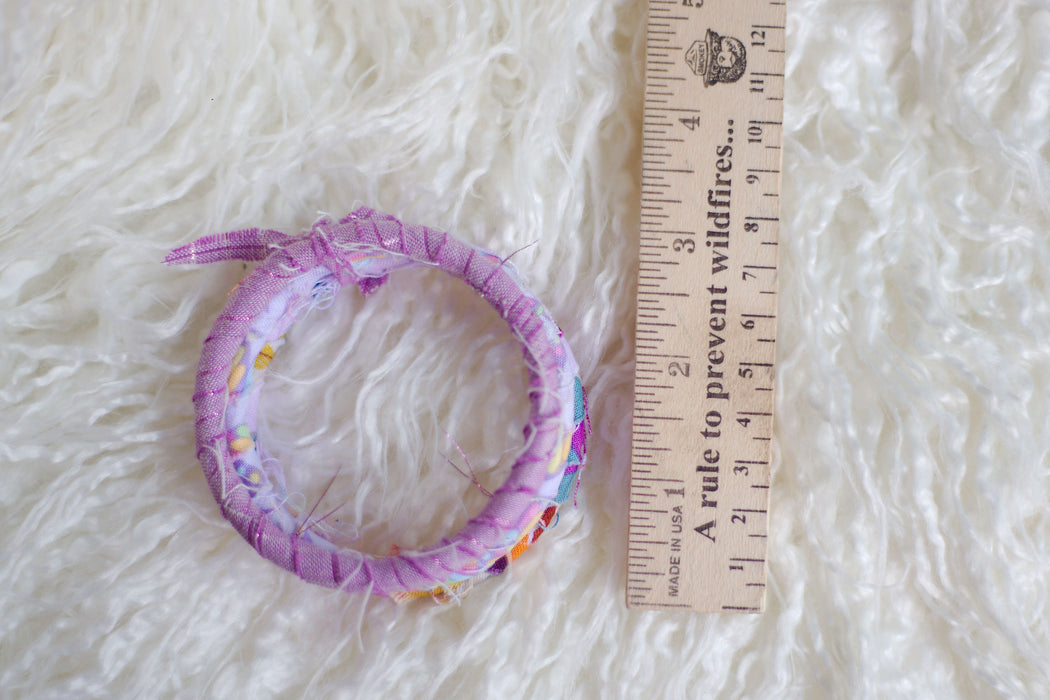 Boho Wrapped Lavender Bangle Bundle