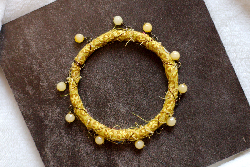 Boho Beaded Bangle Bracelet