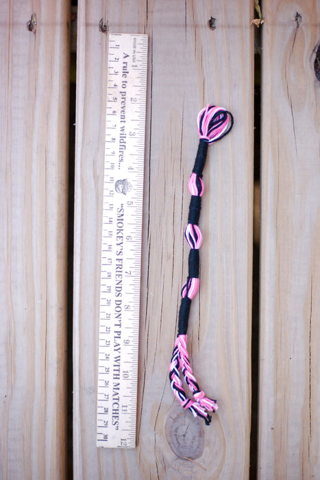 Pretty Pink and Black ThreadWrap Bracelet