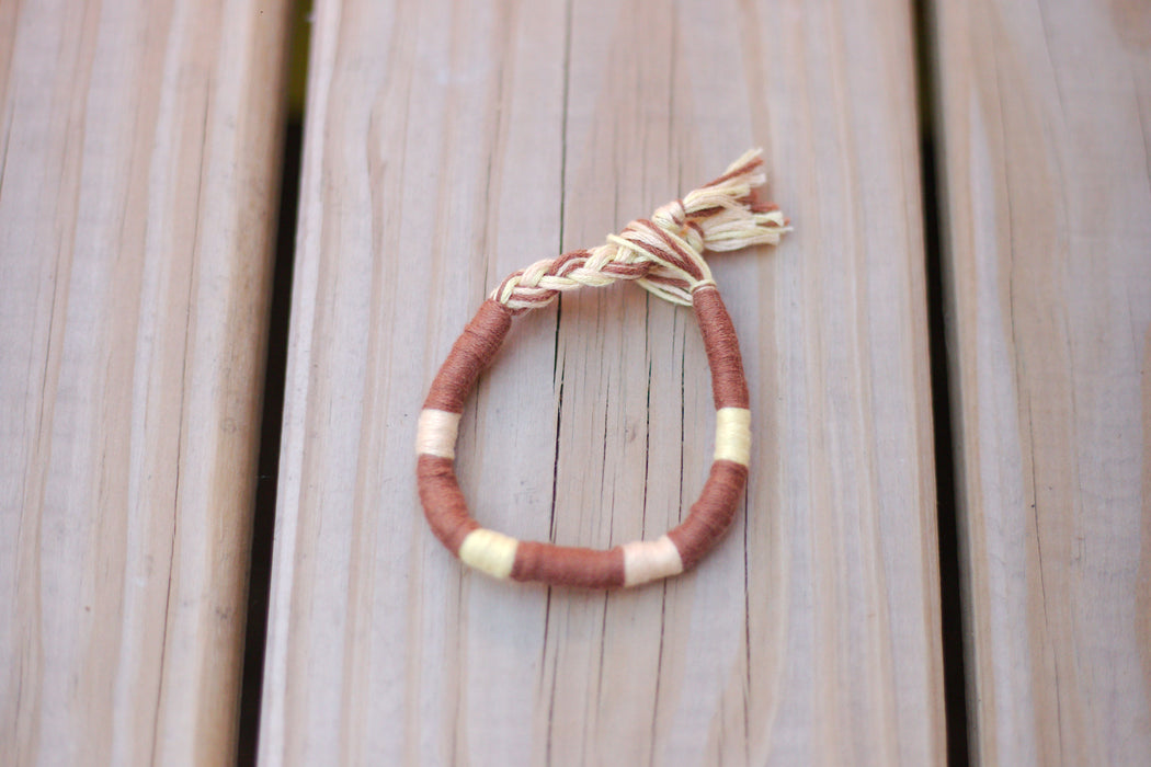 Brown And Tan ThreadWrap Bracelet