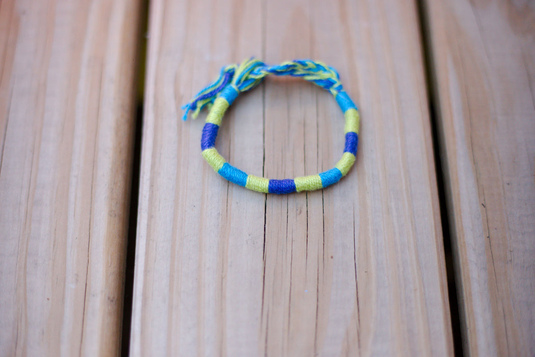 Blues And Green ThreadWrap Bracelet