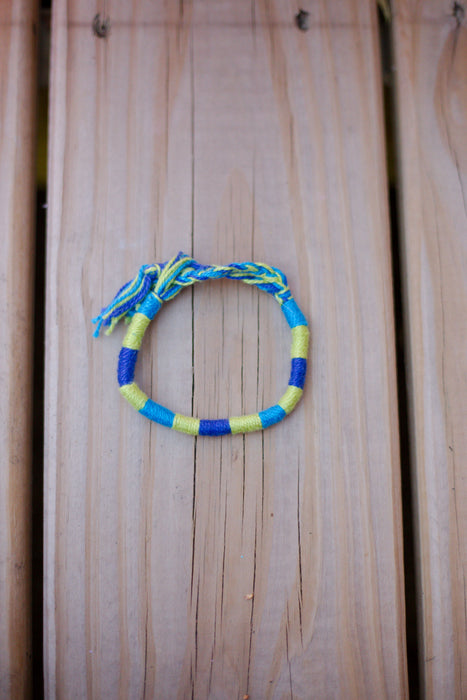 Blues And Green ThreadWrap Bracelet