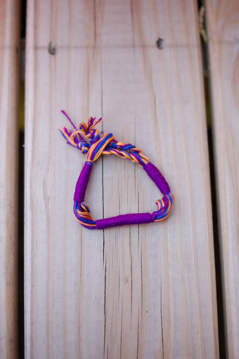 Mardi Gras ThreadWrap Bracelet