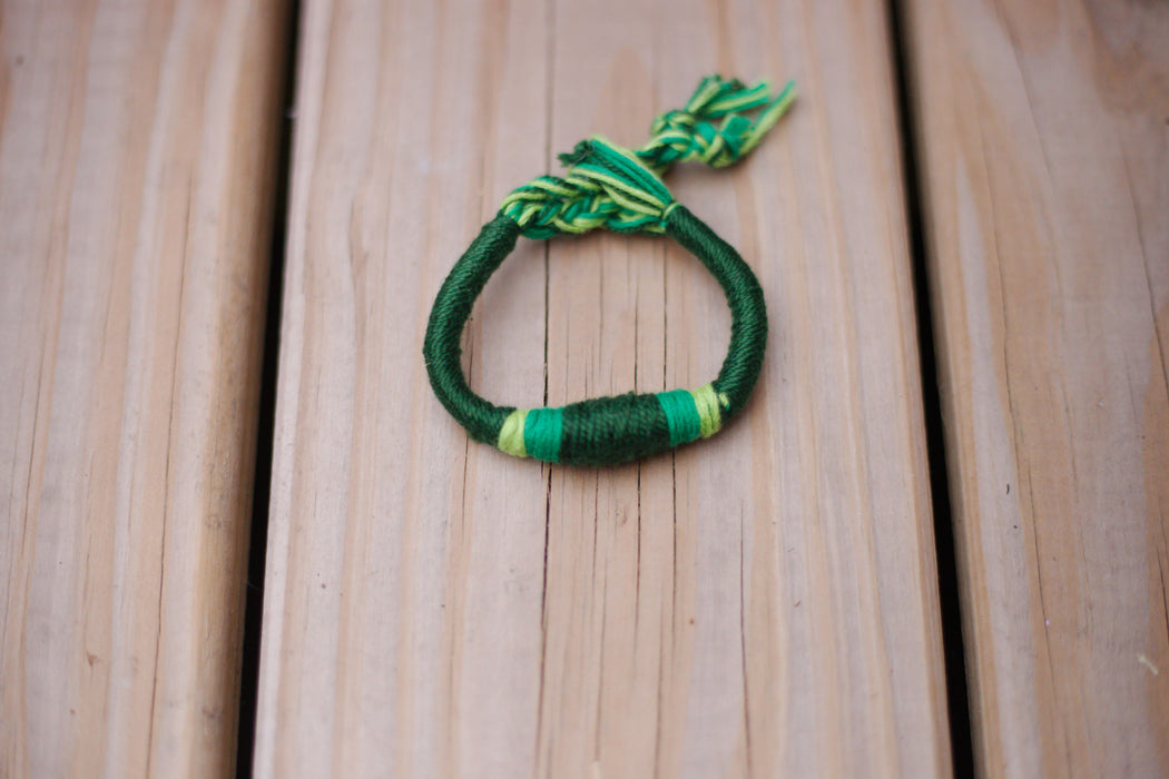 Green Hues ThreadWrap Bracelet