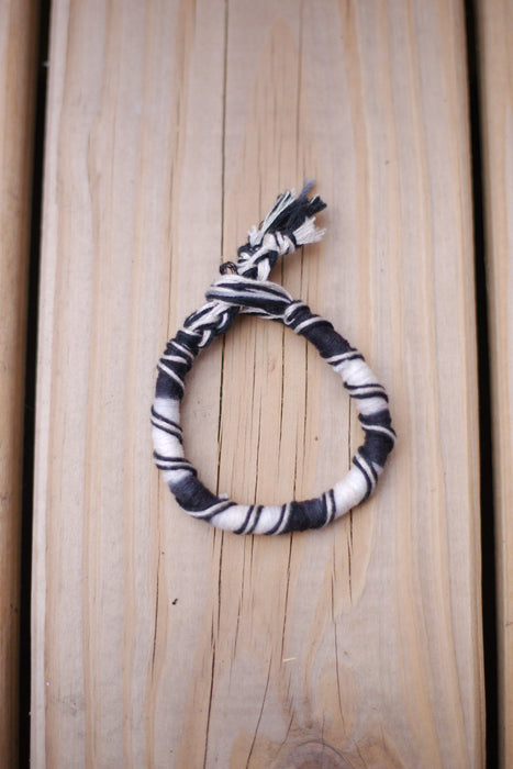 Black and White ThreadWrap Bracelet