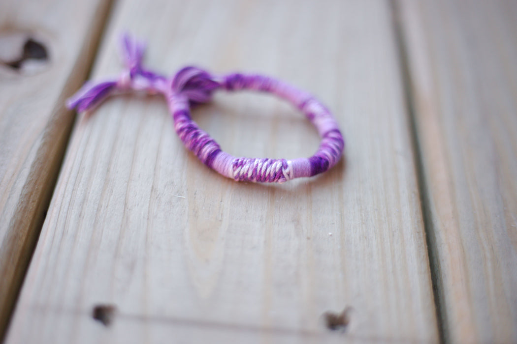 Shades of Violet ThreadWrap Bracelet