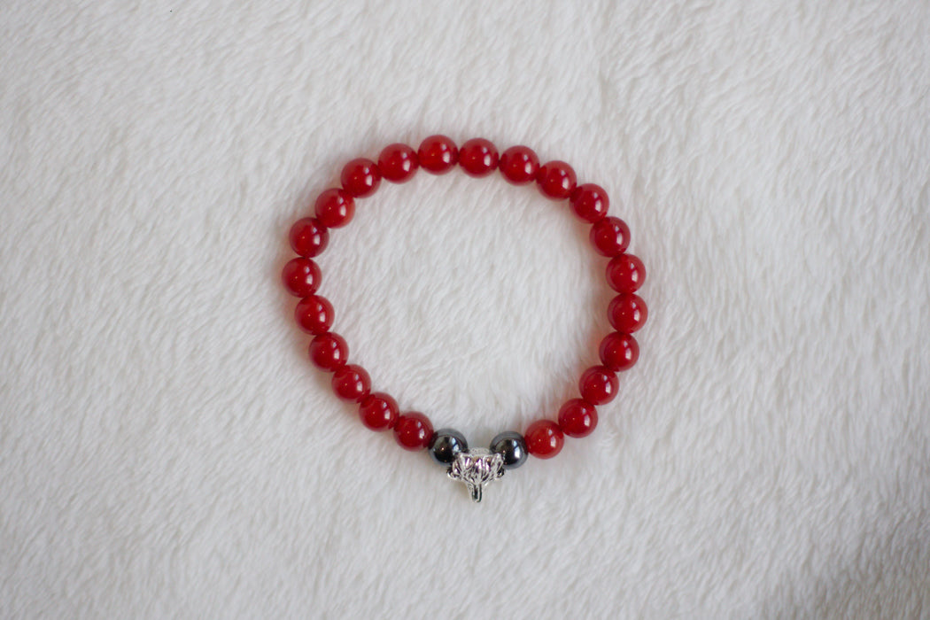 Carnelian Dragon Unisex Stretchy Bracelet