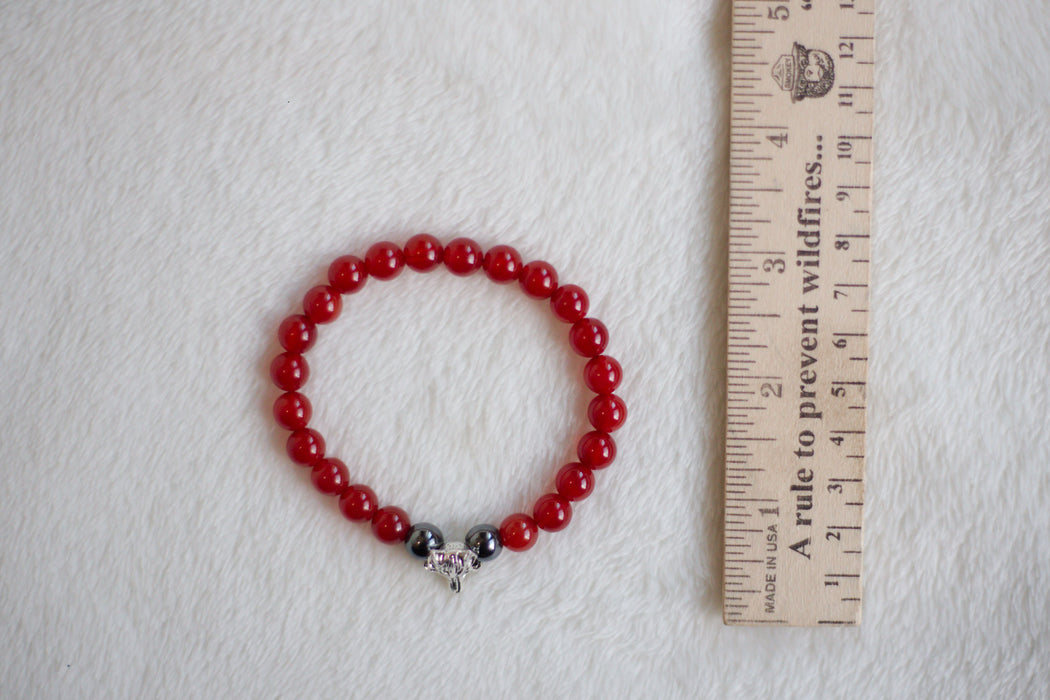 Carnelian Dragon Unisex Stretchy Bracelet