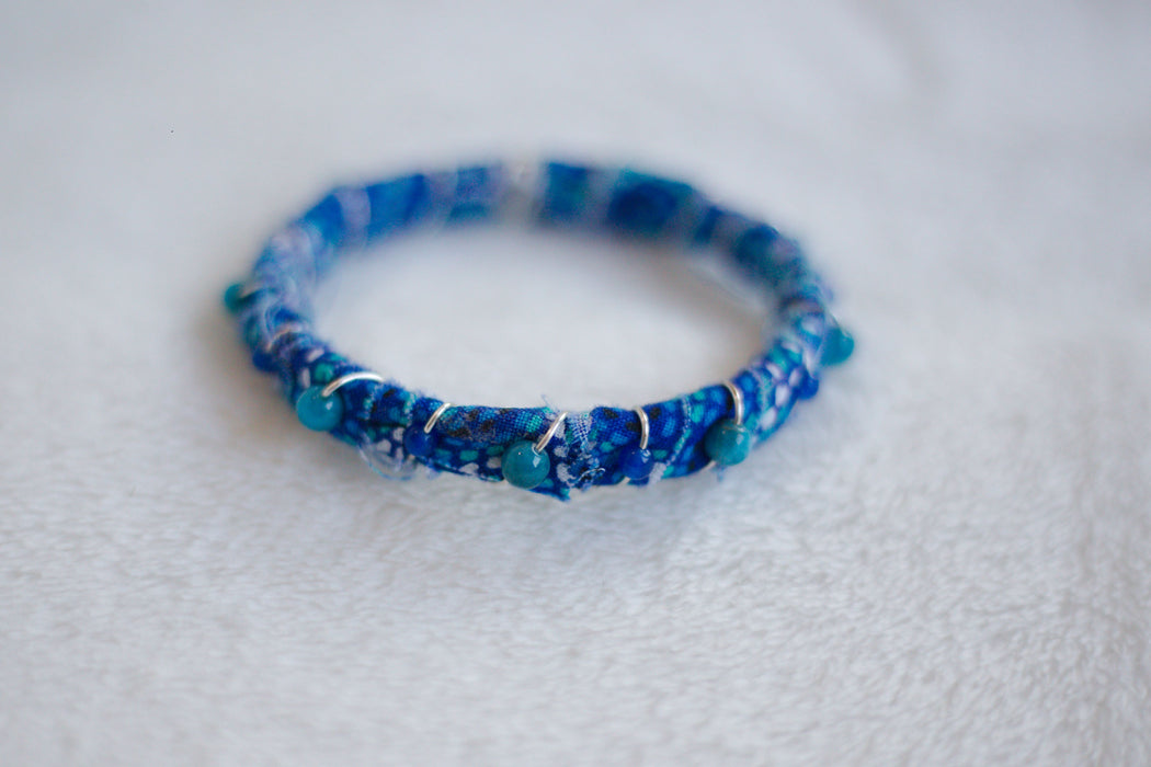 Beaded Boho Bangle Bracelet