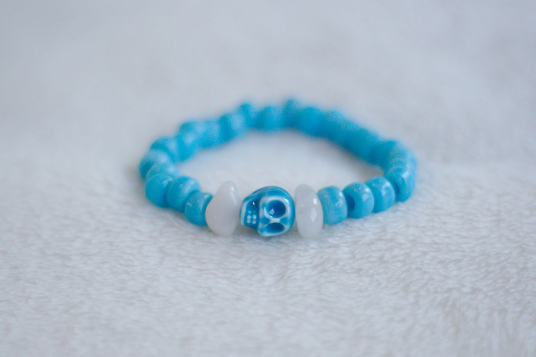 Ceramic Skull Stretchy Bracelet