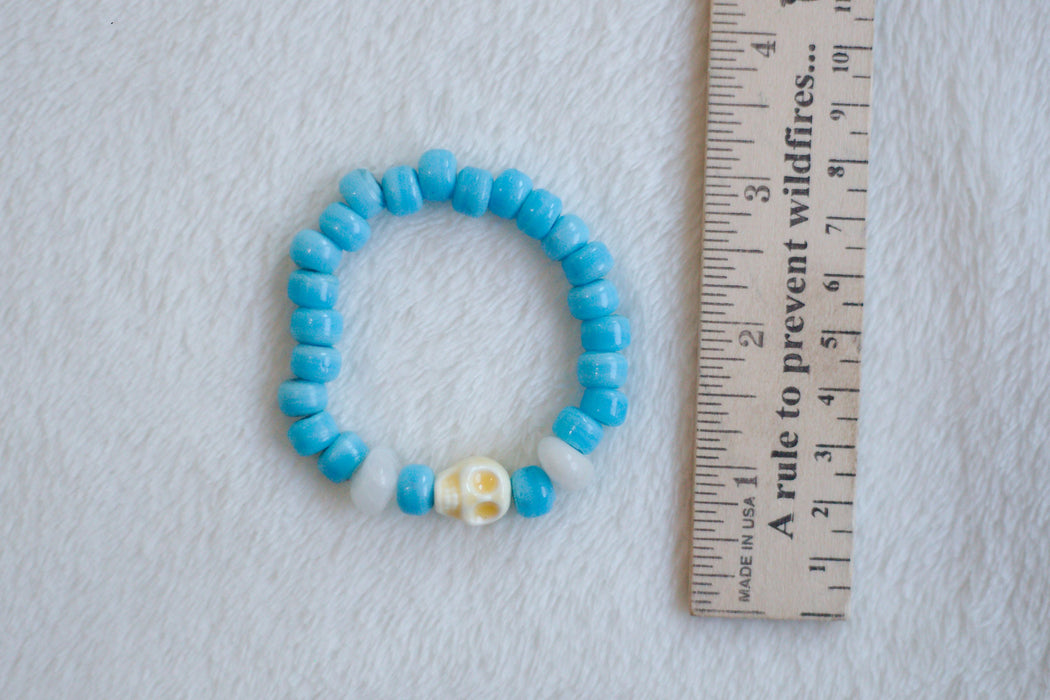 Ceramic Skull Stretchy Bracelet