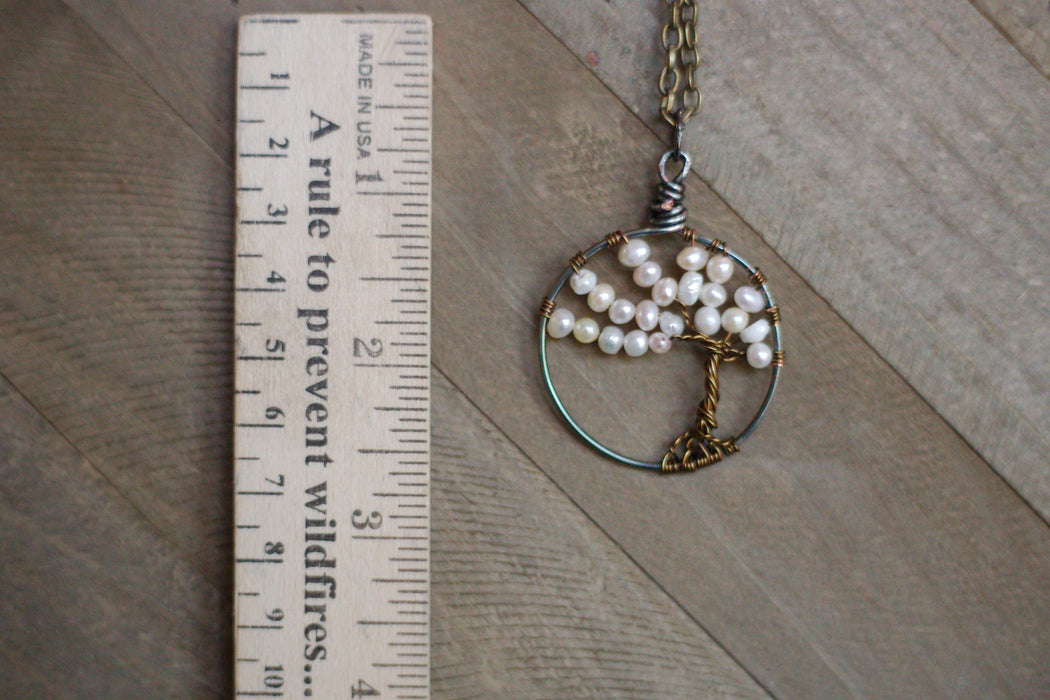 Pearl Gem Tree Necklace