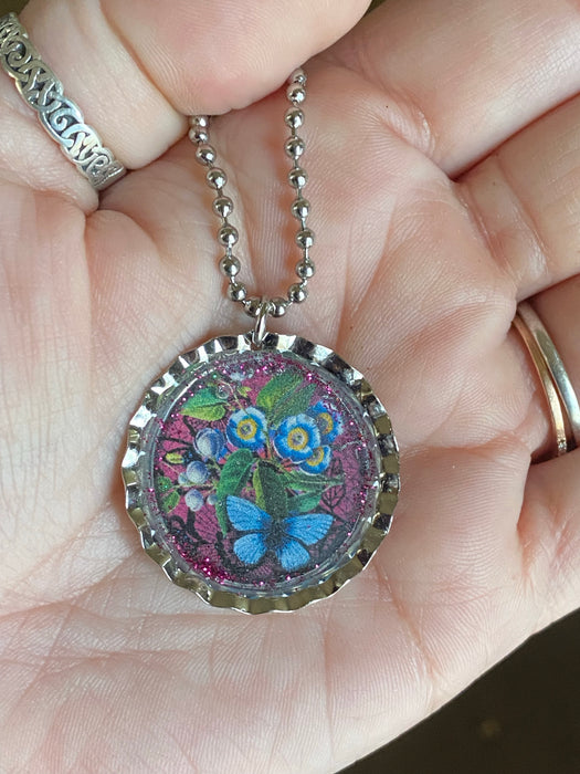 Esther’s Garden Blue Butterfly Pendant