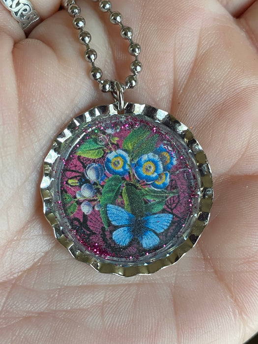 Esther’s Garden Blue Butterfly Pendant