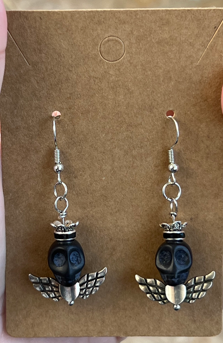 Skull and Wings Earrings